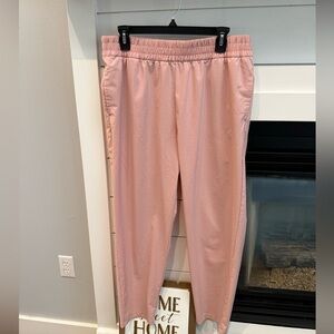 Victoria Secret Sport  Pink Elastic Waist track pants size large wide leg